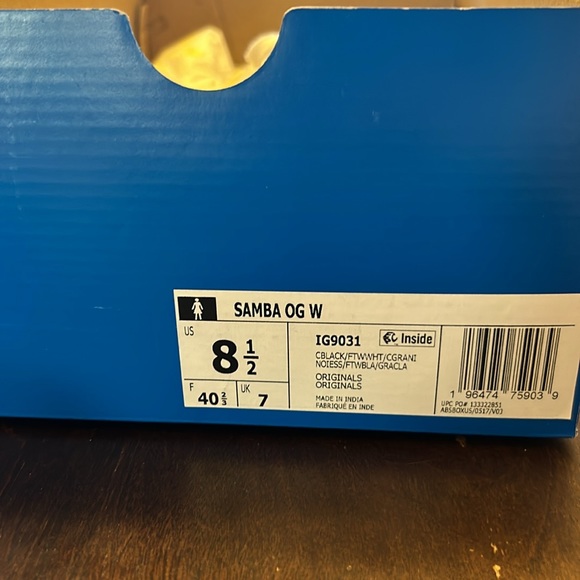 White Adidas Sambas, worn twice, cleaned! - Picture 2 of 3